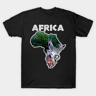 Africa Wildlife Continent Zebra Aloe T-Shirt